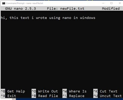 nano text editor for windows.